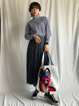 「FRED PERRY（フレッドペリー）のアイテム（ソックス/靴下）」を使った、よここさん（レディース・168cm）の春コーディネート