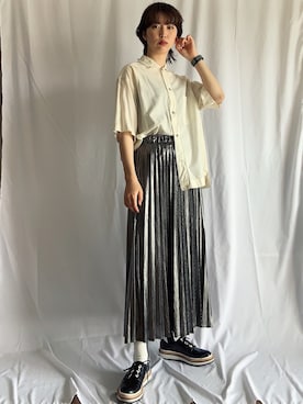 「FRED PERRY（フレッドペリー）のアイテム（ソックス/靴下）」を使った、よここさん（レディース・168cm）の春コーディネート
