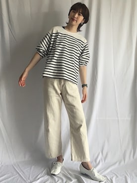 「JEANASIS（ジーナシス）のアイテム（バレエシューズ）」を使った、よここさん（レディース・168cm）の春コーディネート