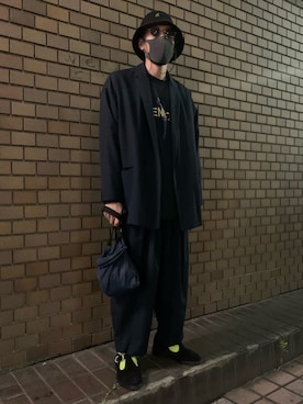 「TENBOX（テンボックス）のアイテム（トップス）」を使った、ヒゲ太朗さん（メンズ・172cm）の秋コーディネート