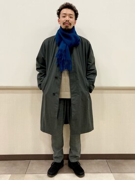「Right-on（ライトオン）のアイテム（スラックス）」を使った、ヒゲ太朗さん（メンズ・172cm）の秋コーディネート