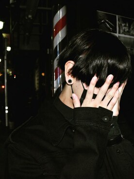 「Marc by Marc Jacobs（マークバイマークジェイコブス）のアイテム（ピアス（両耳用））」を使った、t20さん（メンズ・173cm）の秋コーディネート