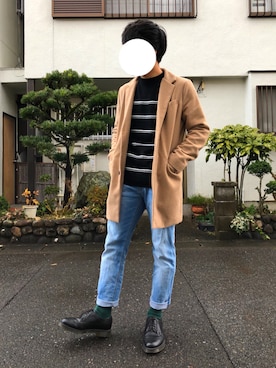 「Dr. Martens（ドクターマーチン）のDR.MARTENS / ドクターマーチン : WINGTIP BROGUE #（ドレスシューズ）」を使った、ずまさん（メンズ・167cm）の冬コーディネート