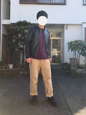 「Dr. Martens（ドクターマーチン）のDR.MARTENS / ドクターマーチン : WINGTIP BROGUE #（ドレスシューズ）」を使った、ずまさん（メンズ・167cm）の冬コーディネート