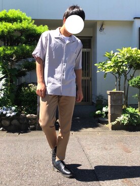 「Dr. Martens（ドクターマーチン）のDR.MARTENS / ドクターマーチン : WINGTIP BROGUE #（ドレスシューズ）」を使った、ずまさん（メンズ・167cm）の夏コーディネート