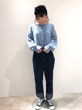 「one after another NICE CLAUP（ワンアフターアナザーナイスクラップ）のアイテム（タンクトップ）」を使った、aaayaka..さん（レディース・155cm）の冬コーディネート