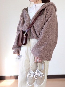 「アプレジュール」｜「アイテム（ブルゾン）」を使った、nae＊°さん（レディース・154cm）の秋コーディネート