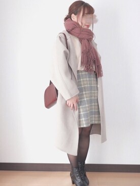 「w closet」｜「アイテム（その他）」を使った、nae＊°さん（レディース・154cm）の冬コーディネート