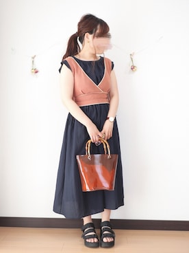 「ぽっちゃり、夏」｜「アイテム（その他）」を使った、nae＊°さん（レディース・154cm）の夏コーディネート