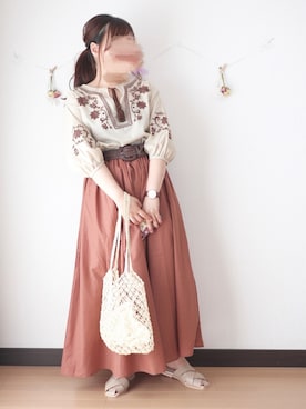 「ぽっちゃり、夏」｜「アイテム（その他）」を使った、nae＊°さん（レディース・154cm）の夏コーディネート