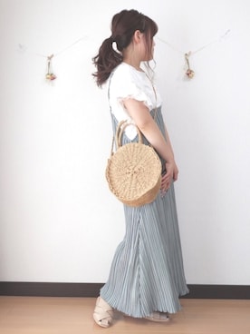 「ぽっちゃり、夏」｜「アイテム（その他）」を使った、nae＊°さん（レディース・155cm）の夏コーディネート