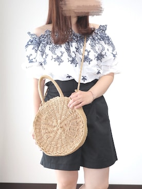 「ぽっちゃり、夏」｜「アイテム（その他）」を使った、nae＊°さん（レディース・154cm）の夏コーディネート