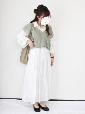 「tiptop」｜「アイテム（アナログ腕時計）」を使った、nae＊°さん（レディース・154cm）の春コーディネート