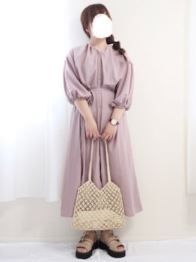 「AmbreNeige」｜「アイテム（腕時計）」を使った、nae＊°さん（レディース・154cm）の夏コーディネート