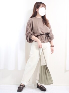 「アイテム（腕時計、ブラウン系）」を使った、nae＊°さん（レディース・154cm）の秋コーディネート