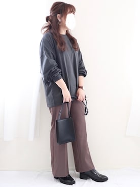 「アイテム（腕時計、ブラウン系）」を使った、nae＊°さん（レディース・154cm）の秋コーディネート