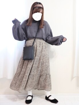 「アニマル」｜「アイテム（その他）」を使った、nae＊°さん（レディース・154cm）の秋コーディネート