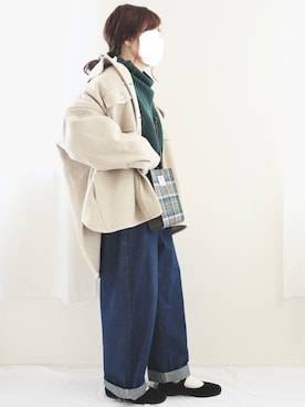 「sakishimatokyo」｜「アイテム（ブルゾン）」を使った、nae＊°さん（レディース・154cm）の秋コーディネート