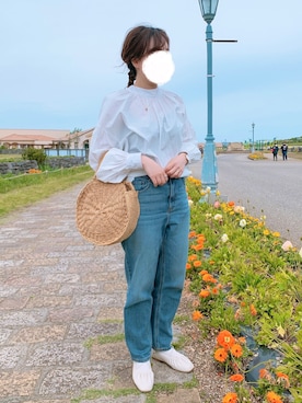 「ダニエルウェリントン」｜「アイテム（その他）」を使った、nae＊°さん（レディース・154cm）の春コーディネート