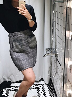 「skirt」｜「アイテム（スウェット）」を使った、フォローバックします🍒さん（レディース・162cm）の冬コーディネート
