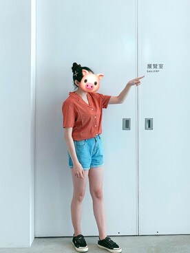 「RAINBOW SHOPのアイテム」を使った、Zona肉娜さん（レディース・162cm）の夏コーディネート
