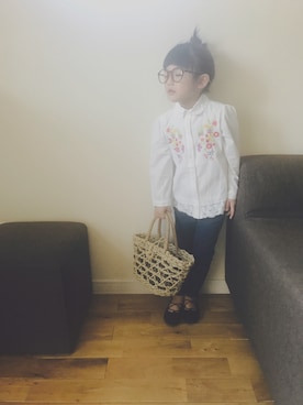 「X-girl（エックスガール）のアイテム」を使った、soutaasakiisakiさん（キッズ・110cm）の春コーディネート