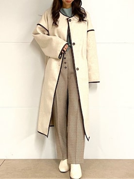 「Cheek（チーク）のアイテム（その他アウター）」を使った、Maiさん（レディース・158cm）の秋コーディネート
