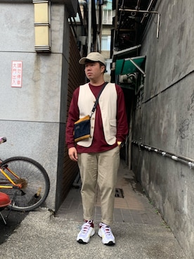 「MSPC（エムエスピーシー）のアイテム」を使った、Jexさん（メンズ・174cm）の秋コーディネート