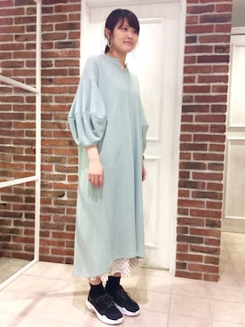 「レイヤードstyle」｜「アイテム（ワンピース/ドレス）」を使った、ikedaさん（レディース・165cm）の冬コーディネート