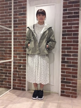 「AS KNOW AS PINKY（アズノゥアズピンキー）のアイテム（ジャケット/アウター）」を使った、ikedaさん（レディース・165cm）の春コーディネート
