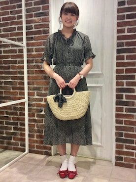 「ASZAKKA（アザッカ）のアイテム（バッグ）」を使った、ikedaさん（レディース・165cm）の春コーディネート