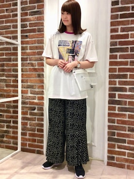 「ASZAKKA（アザッカ）のアイテム（バッグ）」を使った、ikedaさん（レディース・165cm）の春コーディネート