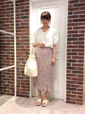 「ASZAKKA（アザッカ）のアイテム（バッグ）」を使った、ikedaさん（レディース・165cm）の春コーディネート