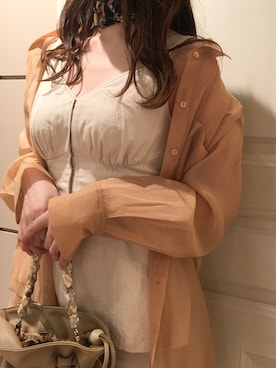 「シア―ブラウス」｜「アイテム（その他）」を使った、ういさん（レディース・163cm）の秋コーディネート
