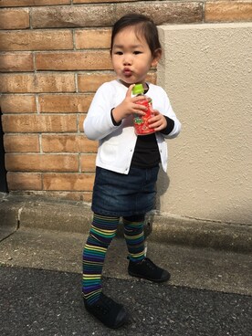 「babyGAP（babyGAP）のアイテム（デニムスカート、ブルー系）」を使った、riyo1204さん（レディース）の春コーディネート