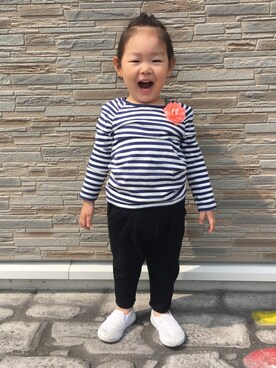「Birthday（バースデイ）のアイテム（チノパンツ、ブラック系）」を使った、riyo1204さん（レディース）の春コーディネート
