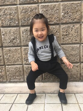 「COMME CA ISM（コムサイズム）のアイテム（トップス、グレー系）」を使った、riyo1204さん（レディース）の春コーディネート