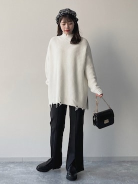 「PAGEBOY（ページボーイ）のアイテム（ハンチング/ベレー帽）」を使った、ミクさん（レディース・160cm）の冬コーディネート