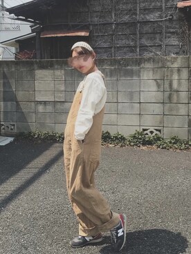 「DOUBLE NAME（ダブルネーム）のアイテム（オールインワン・サロペット）」を使った、SHさん（レディース・156cm）の春コーディネート