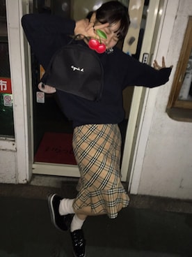 「アイテム（ピアス（両耳用））」を使った、ʚ♥ɞ にゃんぐう〜 さん（レディース・157cm・20代）の秋コーディネート