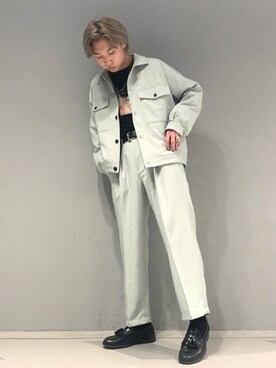 「ペールトーン」｜「アイテム（ブルゾン）」を使った、市平 優 ［YUU］さん（メンズ・177cm）の冬コーディネート