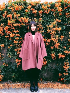 「mamafashion」｜「アイテム（チェスターコート）」を使った、____慕·Mu____さん（レディース・159cm）の冬コーディネート