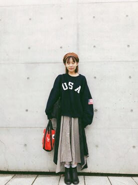「mamafashion」｜____慕·Mu____さん（レディース・159cm）の冬コーディネート