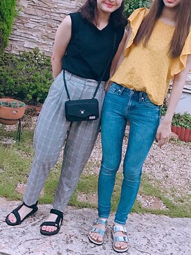 「mini（ミニ）のアイテム」を使った、さやかさん（レディース・160cm）の夏コーディネート