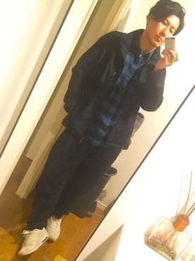 「バッファローチェック」｜チャペルさん（メンズ・175cm）の冬コーディネート