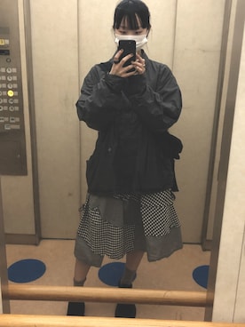 「Dickies（ディッキーズ）のアイテム（その他アウター）」を使った、ここさん（レディース・163cm）の春コーディネート