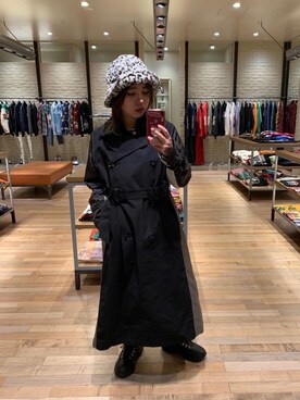 「新作」｜「アイテム（トレンチコート）」を使った、MIUKIさん（レディース・157cm）の冬コーディネート
