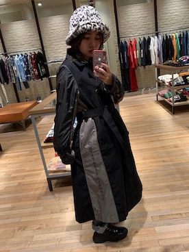 「新作」｜「アイテム（トレンチコート）」を使った、MIUKIさん（レディース・157cm）の冬コーディネート