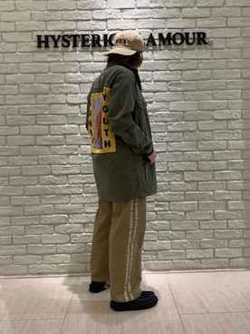 「新作」｜「アイテム（ミリタリージャケット）」を使った、MIUKIさん（レディース・157cm）の春コーディネート