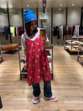 「70'sコーデ」｜「アイテム（ワンピース/ドレス）」を使った、MIUKIさん（レディース・157cm）の春コーディネート